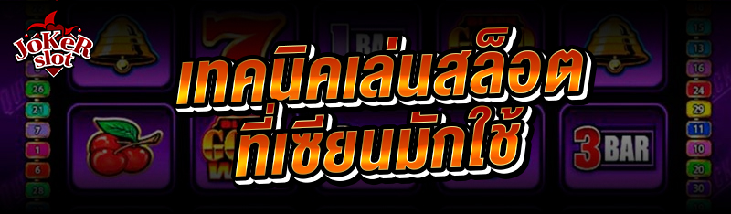 เทคนิคเล่นสล็อต ที่เซียนมักใช้